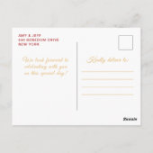 Carte Postale Bourgogne Rouge Blonde Cheveux Princesse Sweet six (Dos)