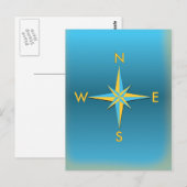 Carte Postale Boussole de navigation (Devant / Derrière)