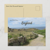 Carte Postale Bout du Monde Cornouailles Angleterre (Devant / Derrière)