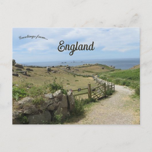 Carte Postale Bout du Monde Cornouailles Angleterre (Devant)