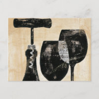 Bouteille à vin avec deux verres