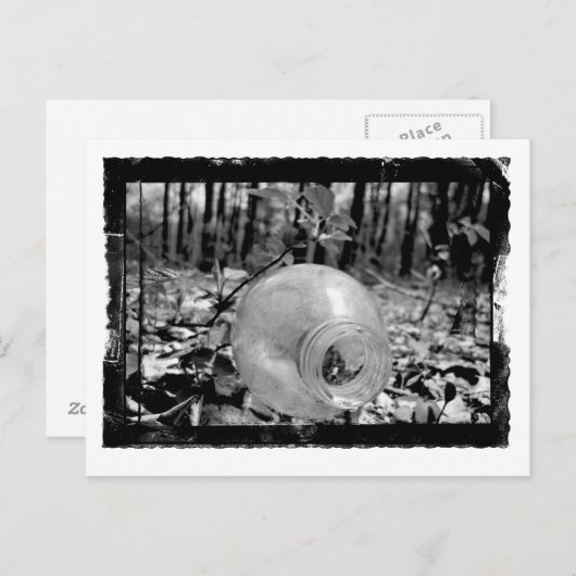 Carte postale Bouteille au sol (Devant / Derrière)