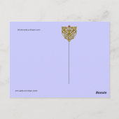 CARTE POSTALE BOUTEILLE BLEUE EN PARKLES OR VERT TURQUOISE (Dos)