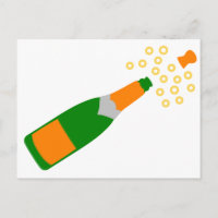 Bouteille de champagne et bouchon qui saute