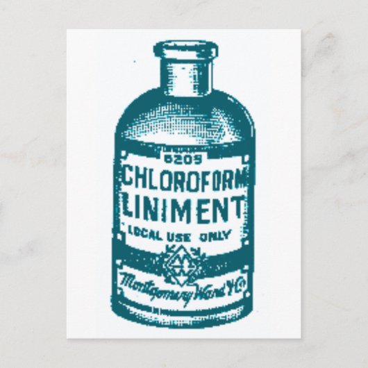 Carte Postale Bouteille de chloroforme (Devant)