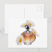 Carte Postale Bouteille de parfum de marguerite (Devant / Derrière)