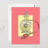 Carte Postale Bouteille de parfum des années 1920 (Devant / Derrière)