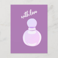 Bouteille de parfum pourpre