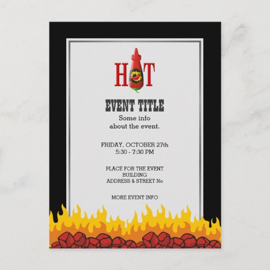 Carte Postale Bouteille de sauce chaude (Devant)