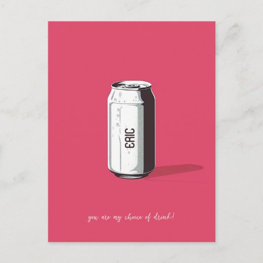 Carte Postale Bouteille de soda personnalisable (Devant)