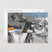 Carte Postale Bouteille de vin français (Devant / Derrière)