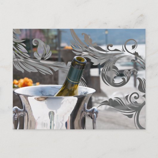 Carte Postale Bouteille de vin français (Devant)