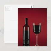 Carte Postale Bouteille en verre rouge (Devant / Derrière)