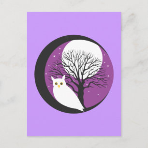 CARTE POSTALE BOUTEILLE ET LUNE