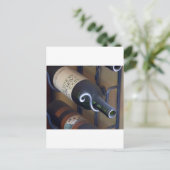 Carte Postale Bouteilles À Vins En Rack (Debout devant)