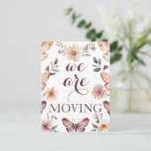 Carte Postale Bouteilles d'aquarelle Papillons Nouvelle adresse (Debout devant)