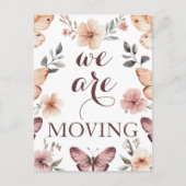 Carte Postale Bouteilles d'aquarelle Papillons Nouvelle adresse (Devant)