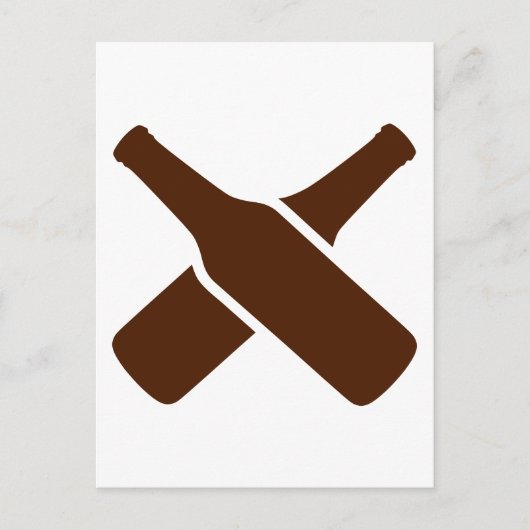 Carte Postale Bouteilles de bière (Devant)