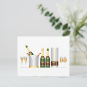 Carte Postale bouteilles de champagne (Debout devant)