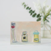 Carte Postale "Bouteilles de parfum" (Debout devant)