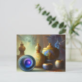 Carte Postale Bouteilles d'émail mystique et Art numérique de Bo (Debout devant)