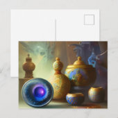 Carte Postale Bouteilles d'émail mystique et Art numérique de Bo (Devant / Derrière)