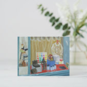 Carte Postale Boutique d'art parisien (Debout devant)