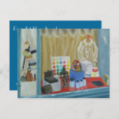 Carte Postale Boutique d'art parisien (Devant / Derrière)