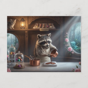 Carte Postale Boutique de Chocolat Fantaisiste en Diorama avec R