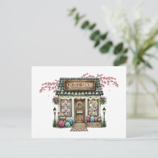 CARTE POSTALE BOUTIQUE DE COUVERTURES (Debout devant)