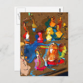 Carte Postale Boutique de perruques (Devant / Derrière)