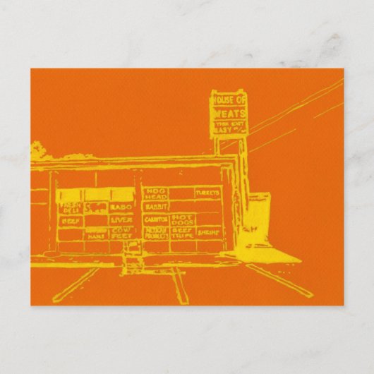 Carte Postale Boutique de viande (Devant)