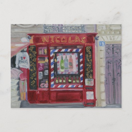 Carte Postale Boutique de vins de Paris (Devant)
