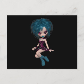 Carte Postale Boutique Gothique Mascotte Goth Girl 9