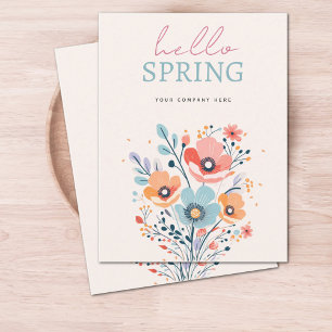 Carte Postale Boutique personnalisée Floral Hello Spring