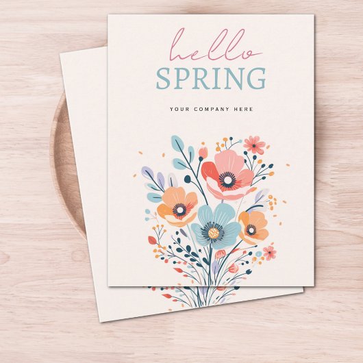 Carte Postale Boutique personnalisée Floral Hello Spring