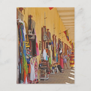 Carte Postale Boutiques de souvenirs en Carthagène Colombie