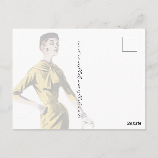 Carte Postale Bouton (Dos)