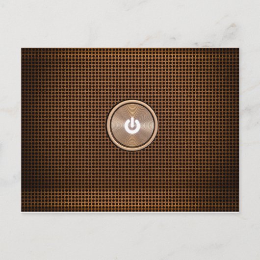 Carte Postale Bouton d'alimentation (Devant)