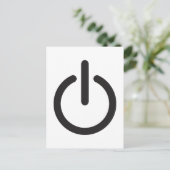 Carte Postale Bouton d'alimentation Apple mac (Debout devant)