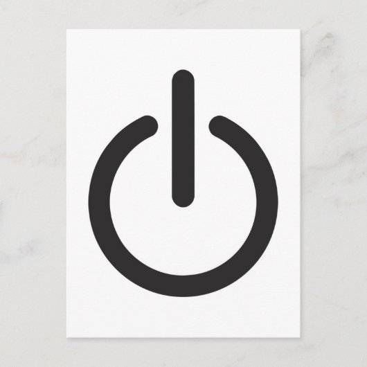 Carte Postale Bouton d'alimentation Apple mac (Devant)