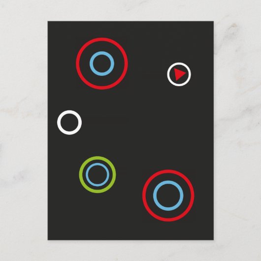 Carte postale bouton de lecture (Devant)