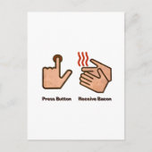 Carte Postale bouton de pression réception bacon (Devant)