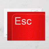Carte postale Bouton Echap Computer (Devant / Derrière)