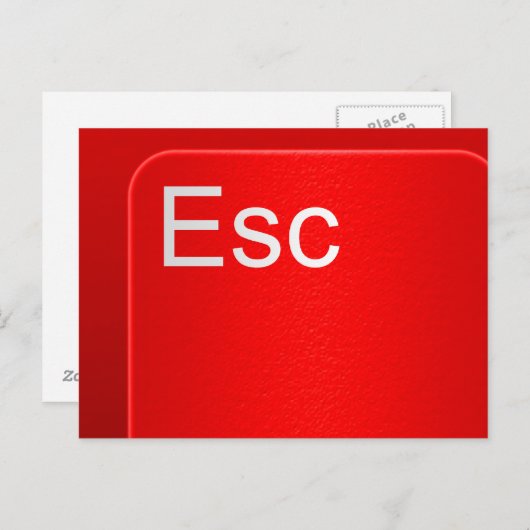 Carte postale Bouton Echap Computer (Devant / Derrière)