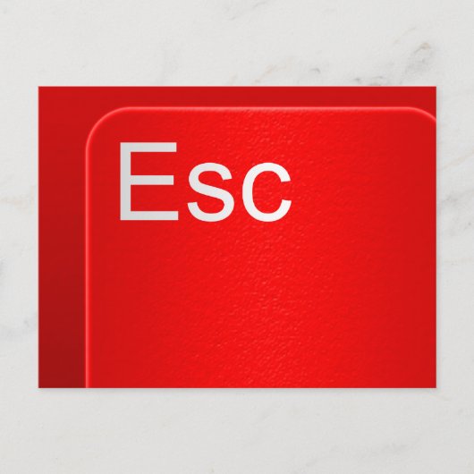Carte postale Bouton Echap Computer (Devant)