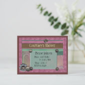 Carte postale Bouton Invitation (Debout devant)