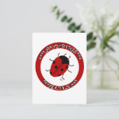 Carte Postale Bouton Ladybug (Debout devant)