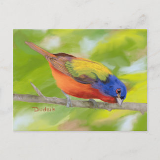 Carte Postale Bouton peint sur la jambe de membre JW