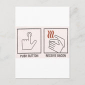 Carte Postale Bouton Push, Bacon de réception (Devant)